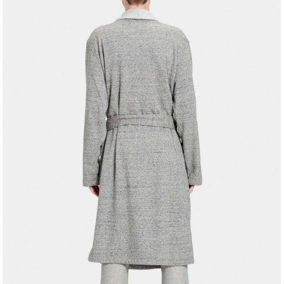 UGG‎ Robinson Men's Size L/XL Grey Heather Robe Cotton Fleece 1096932 NEW - Picture 3 of 9